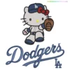 HelloKitty Dodgers Baseball Embroidery Design